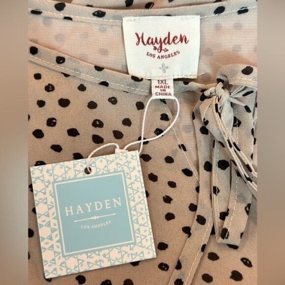 Hayden Los Angeles Beige Tan Black Nude
Polka Dot Boho‎ Lined Maxi Dress Sz 1 XL - Picture 10 of 12